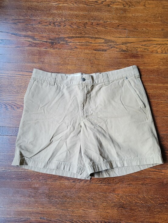 Columbia Other - Columbia Men Size 40W 8L Flat Front Cargo Khaki Tan Shorts Workwear, Hiking